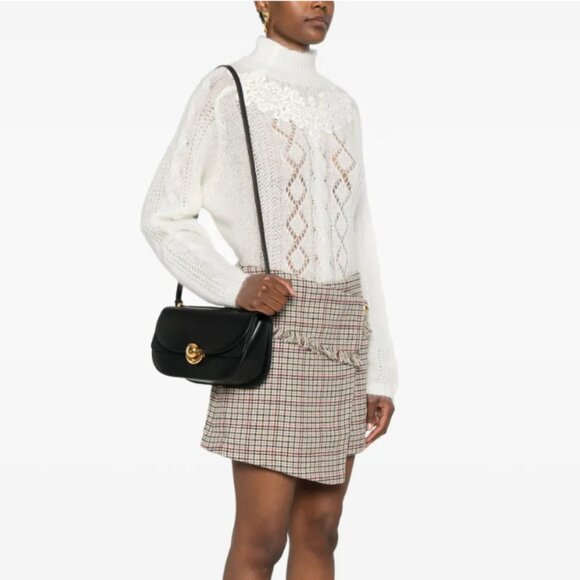 Furla Small Nero Sfera Crossbody / Shoulder Bag in Black. Gold Hardware. - Picture 2 of 16